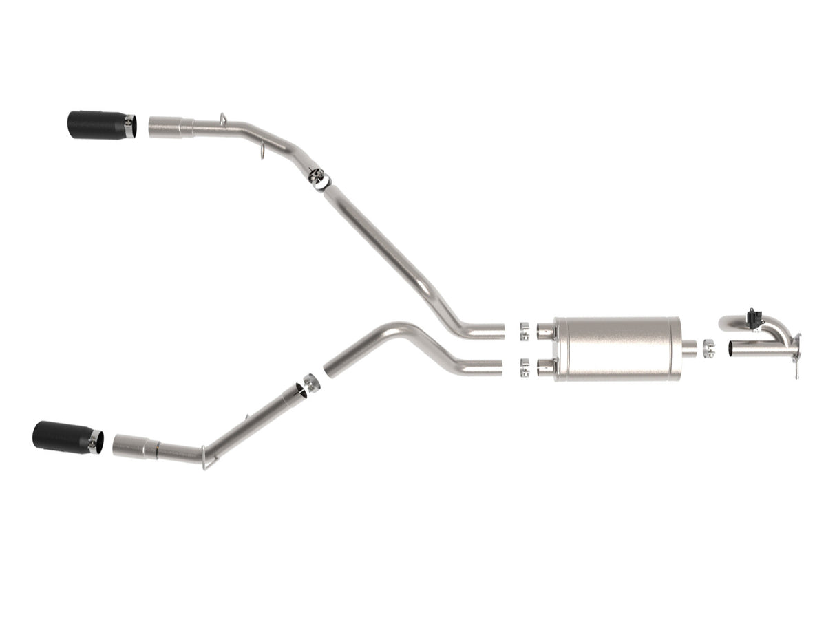 Gemini Xv 3 Inch 304 Stainless Steel Cat-Back Exhaust System w/ Cut-Out Black Ram 1500 19-22 V8-5.7L Hemi aFe Power