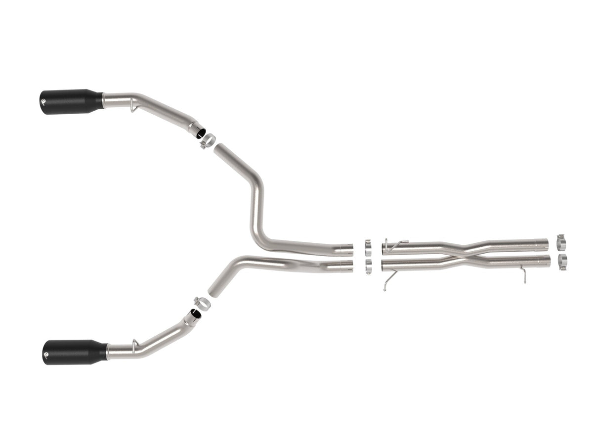 Vulcan Series 3 Inch to 3-1/2 Inch Stainless Steel Cat-Back Exhaust System Black Ram 1500 Rho 25-26 L6-3.0L (tt) aFe Power