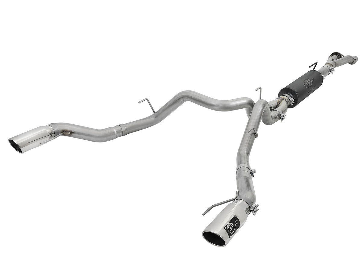 Rebel Series Cat-Back Exhaust System w/ Polished Tip Ford F-150 Raptor 17-20/F-150 Limited 19-20 V6-3.5L (tt) aFe Power