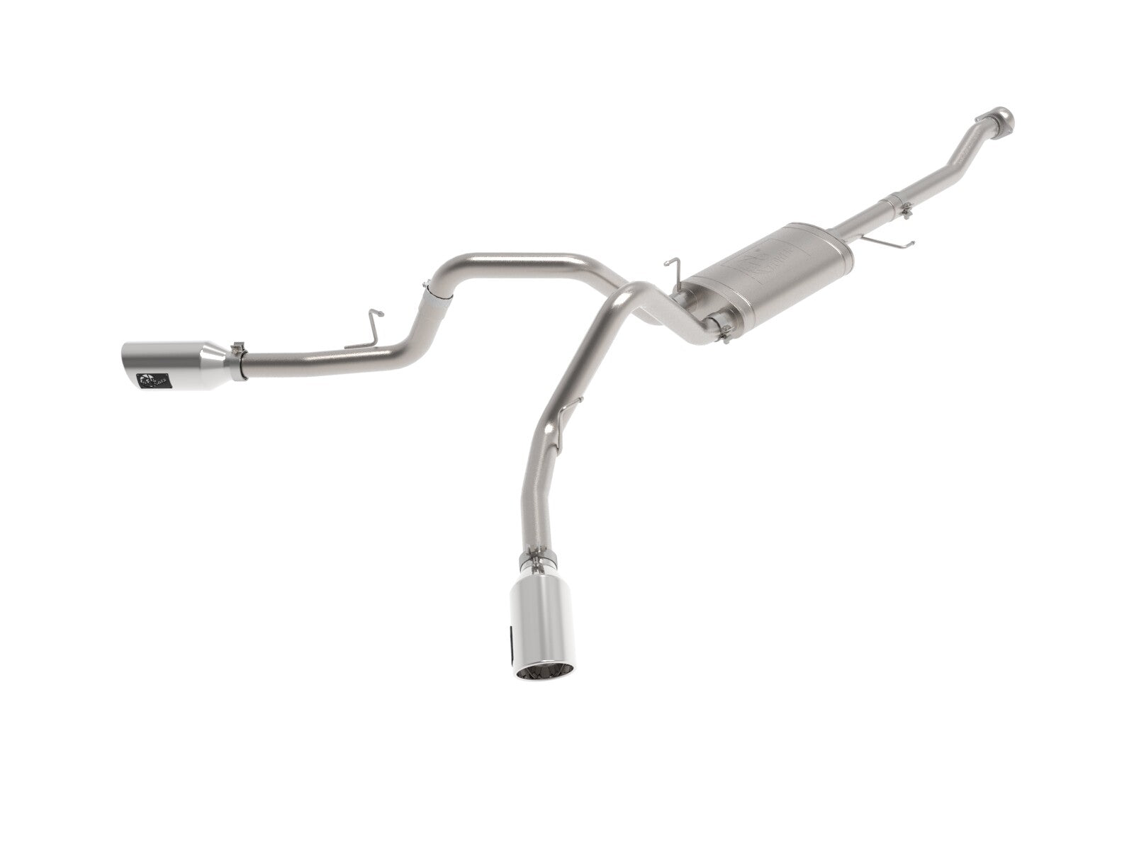 Vulcan Series 3 Inch 304SS Cat-Back Exhaust Dual Rear Side Exit w/Polished Tip Ford F-150 21-26 V6-2.7L (tt)/3.5L (tt)/V8-5.0L aFe Power