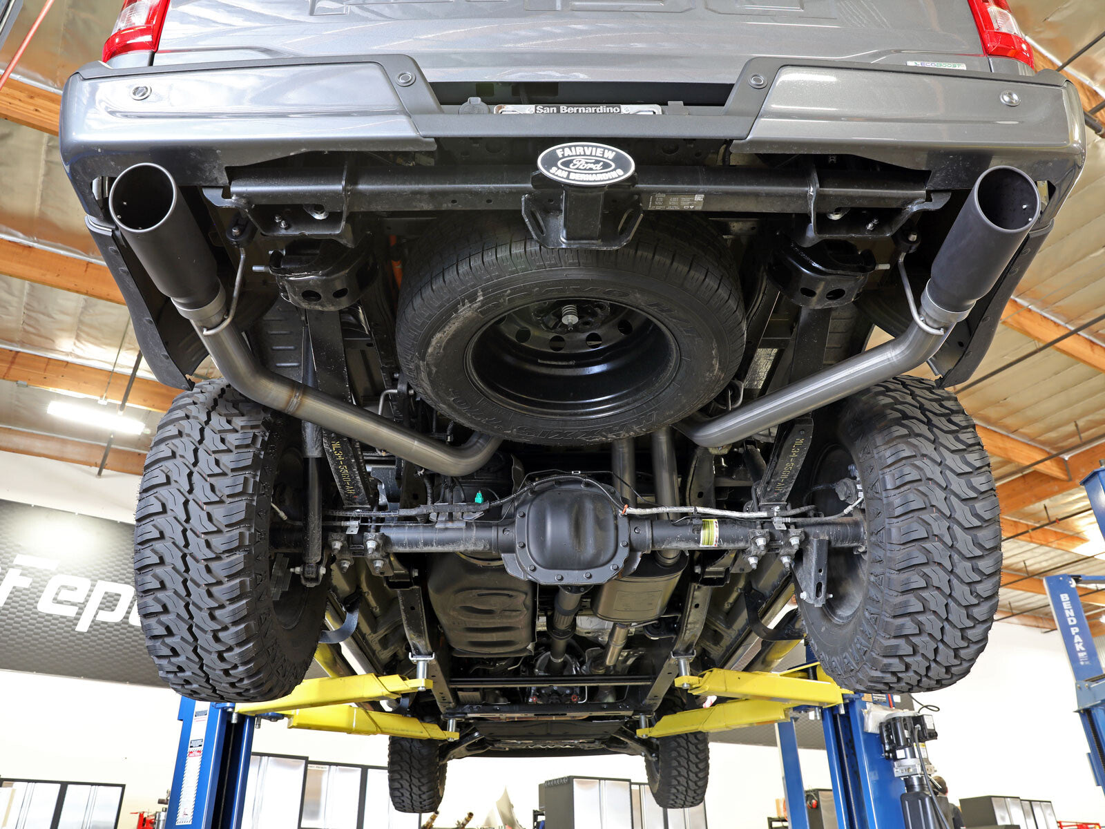 Vulcan Series 3 Inch 304SS Cat-Back Exhaust System Dual Rear Exit w/ Tips Ford F-150 21-26 V6-2.7L (tt)/3.5L (tt)/V8-5.0L aFe Power
