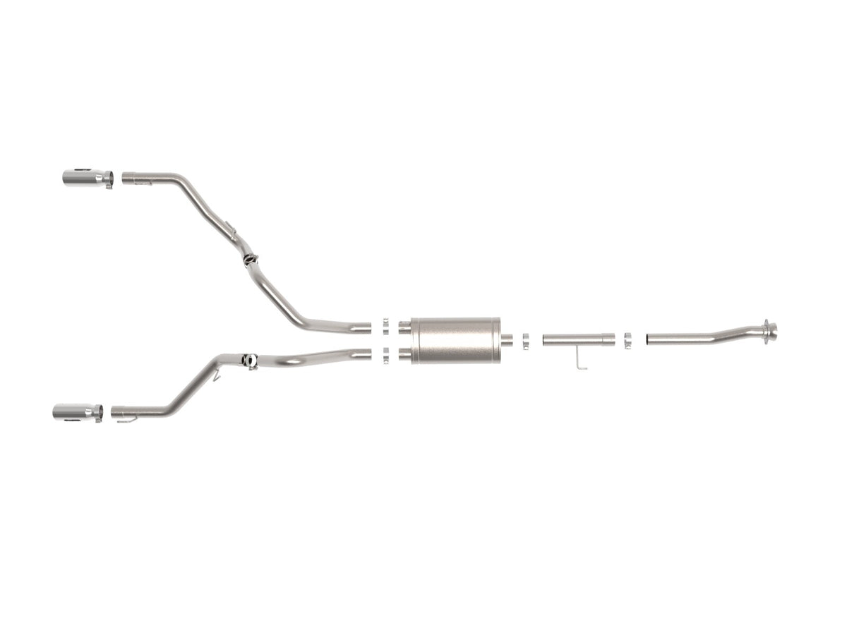 Vulcan Series 3 Inch 304SS Cat-Back Exhaust System Dual Rear Exit w/ Polished Tips Ford F-150 21-26 V6-2.7L (tt)/3.5L (tt)/V8-5.0L aFe Power