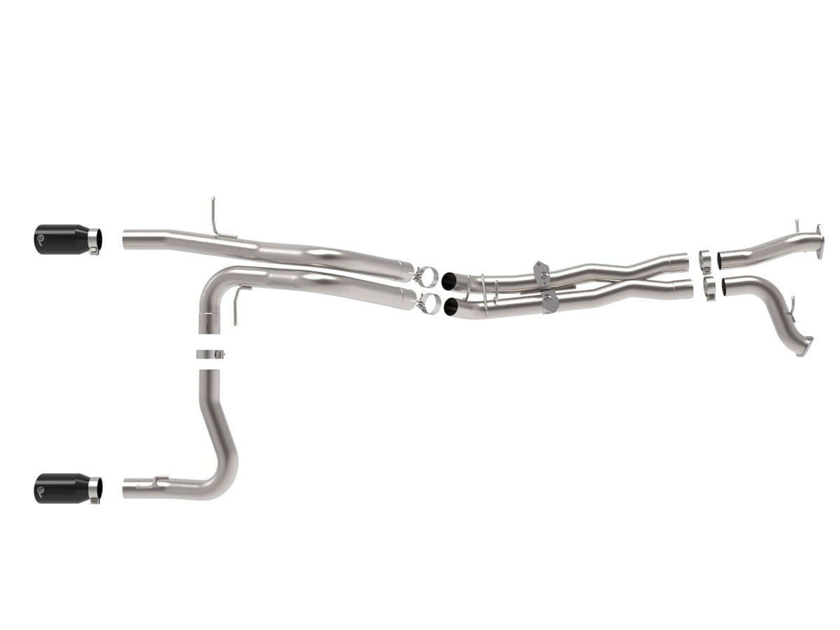 Vulcan Series 3 Inch 304 Stainless Steel Cat-Back Exhaust System w/Black Tip Ford Bronco Raptor 22-26 V6-3.0L (tt) aFe Power