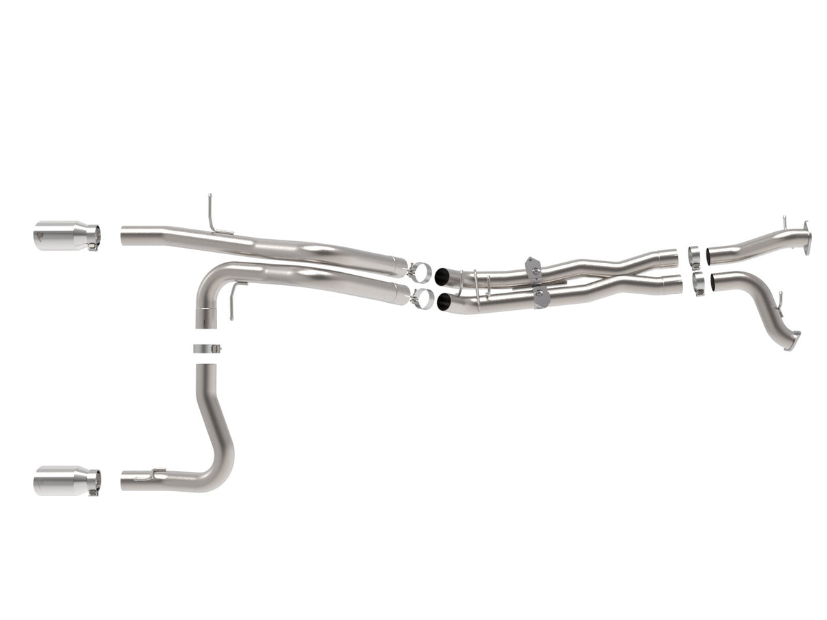 Vulcan Series 3 Inch 304 Stainless Steel Cat-Back Exhaust System w/Polished Tip Ford Bronco Raptor 22-26 V6-3.0L (tt) aFe Power