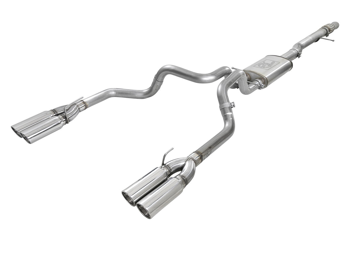 Vulcan Series 304 Stainless Steel Cat-Back Exhaust System w/ Polished Tip GM Silverado/Sierra 1500 19-26 V8-6.2L aFe Power