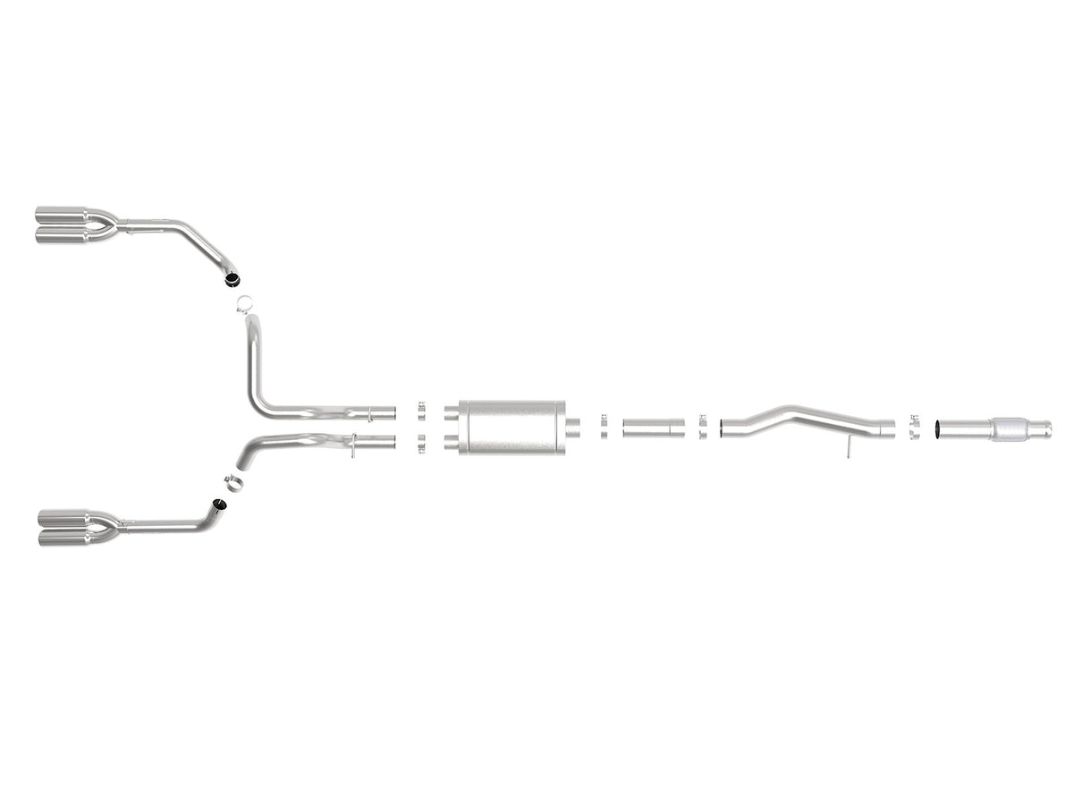 Vulcan Series 304 Stainless Steel Cat-Back Exhaust System w/ Polished Tip GM Silverado/Sierra 1500 19-26 V8-6.2L aFe Power