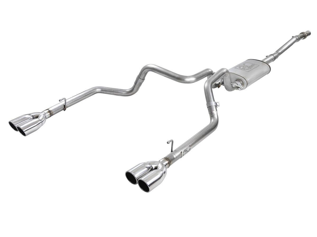 Vulcan Series 304 Stainless Steel Cat-Back Exhaust System w/ Polished Tip GM Silverado/Sierra 1500 19-26 V6-4.3L/V8-5.3L aFe Power