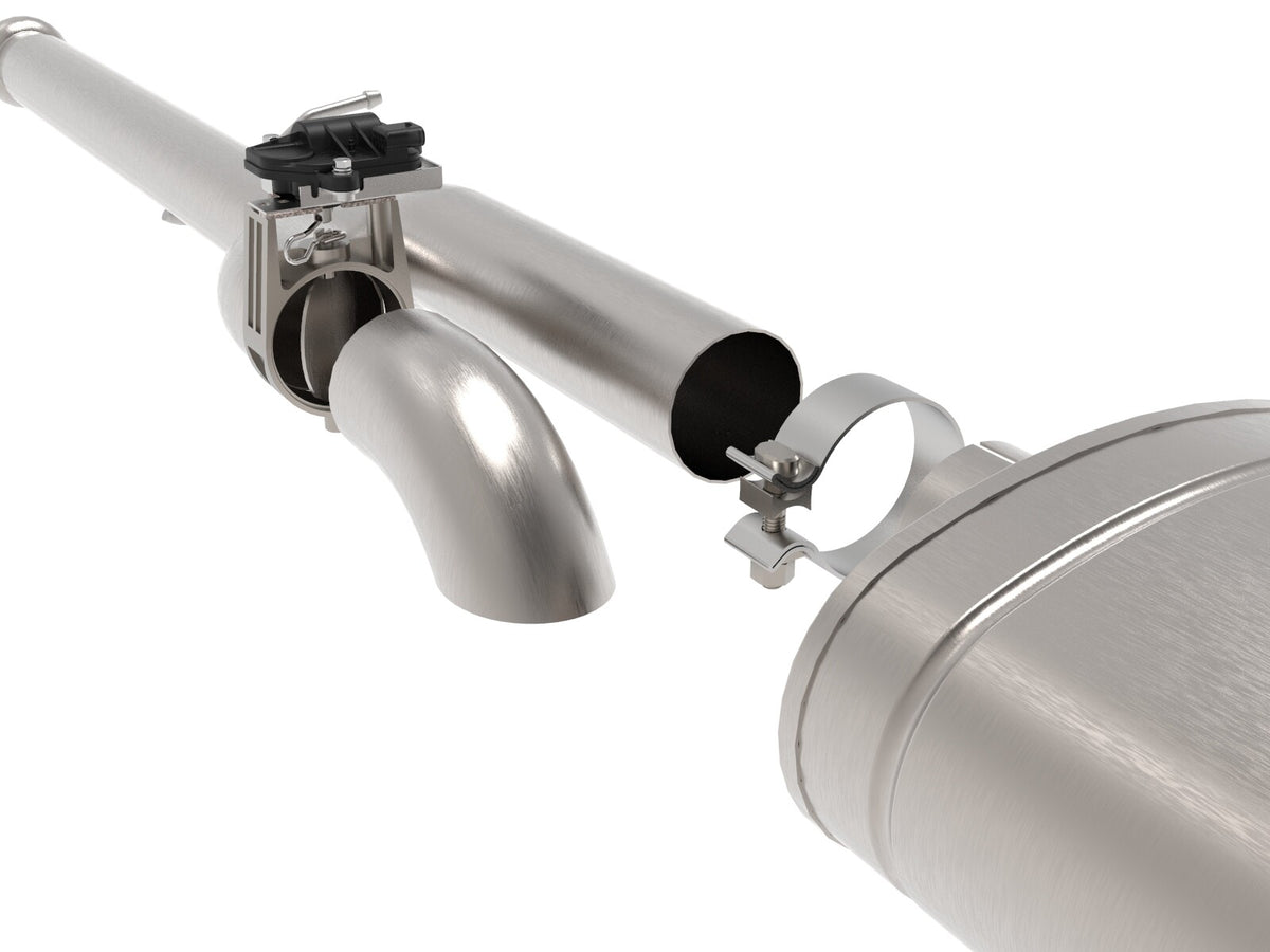 Gemini Xv 3 Inch 304 Stainless Steel Cat-Back Exhaust System w/ Cut-Out Polished GM Trucks 14-19 V6-4.3L/V8-5.3L aFe Power