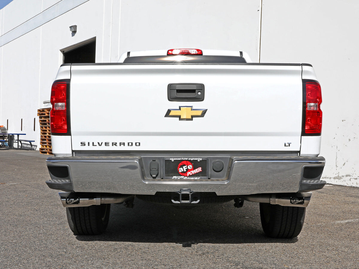 Gemini Xv 3 Inch 304 Stainless Steel Cat-Back Exhaust System w/ Cut-Out Polished GM Trucks 14-19 V6-4.3L/V8-5.3L aFe Power