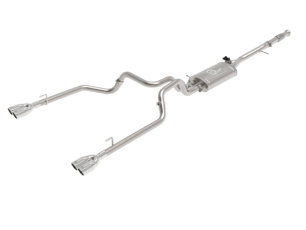 Gemini Xv 3 Inch 304 Stainless Steel Cat-Back Exhaust System w/ Cut-Out Polished GM Silverado/Sierra 1500 19-26 V8-5.3L aFe Power