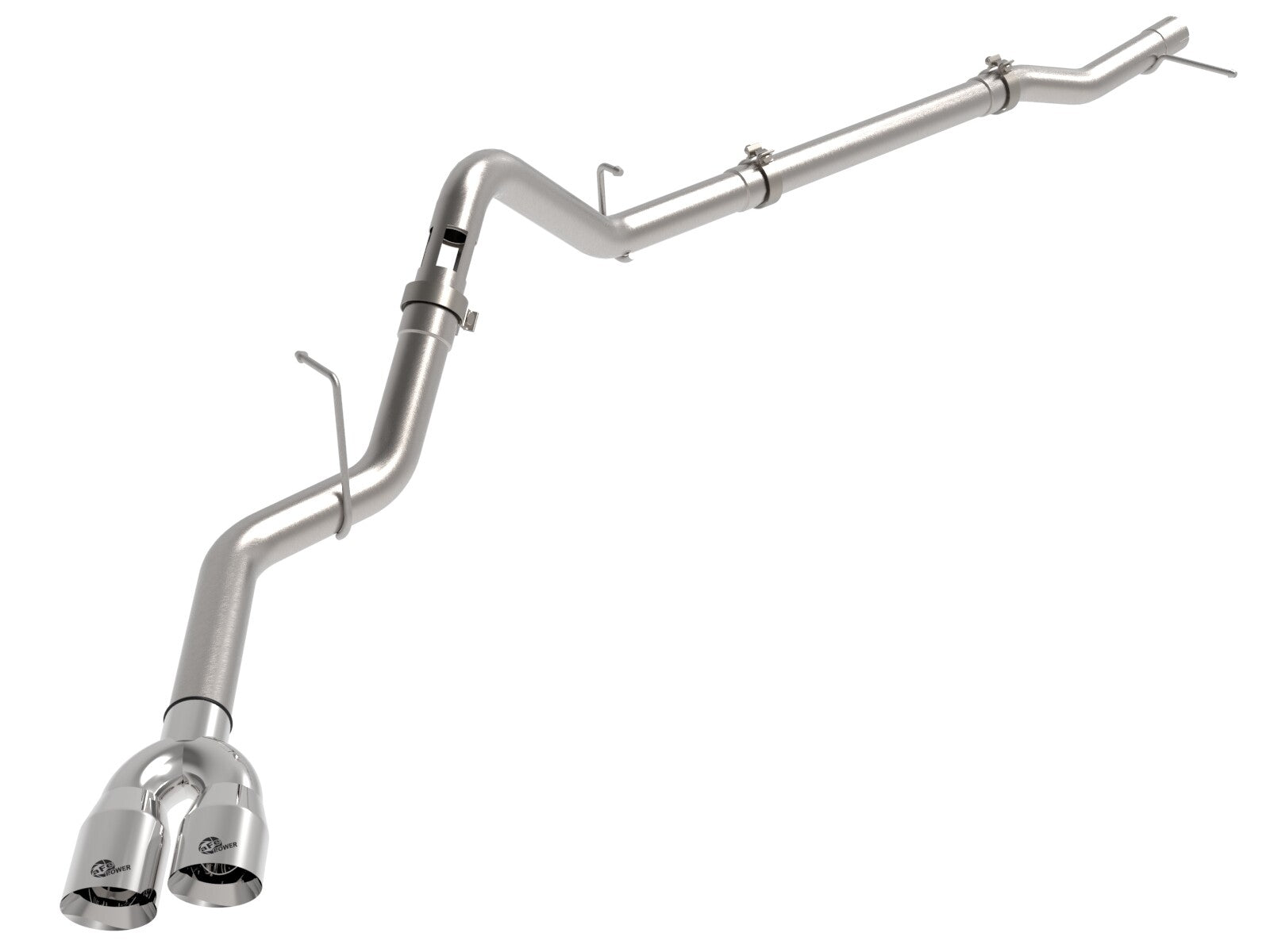 Rebel Xd Series 3 Inch 304 Stainless Steel Dpf-Back Exhaust w/Dual Tips GM Trucks 23-26 L6-3.0L (td) LZ0 aFe Power