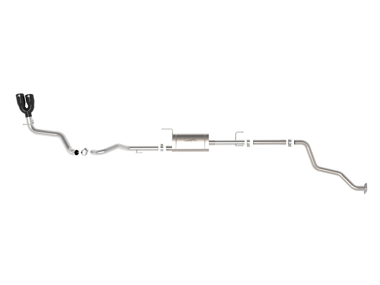 Vulcan Series 2-1/2 Inch to 3 Inch Stainless Steel Cat-Back Exhaust w/ Tip Toyota Tacoma 24-26 L4-2.4L (t) Angled Cut aFe Power