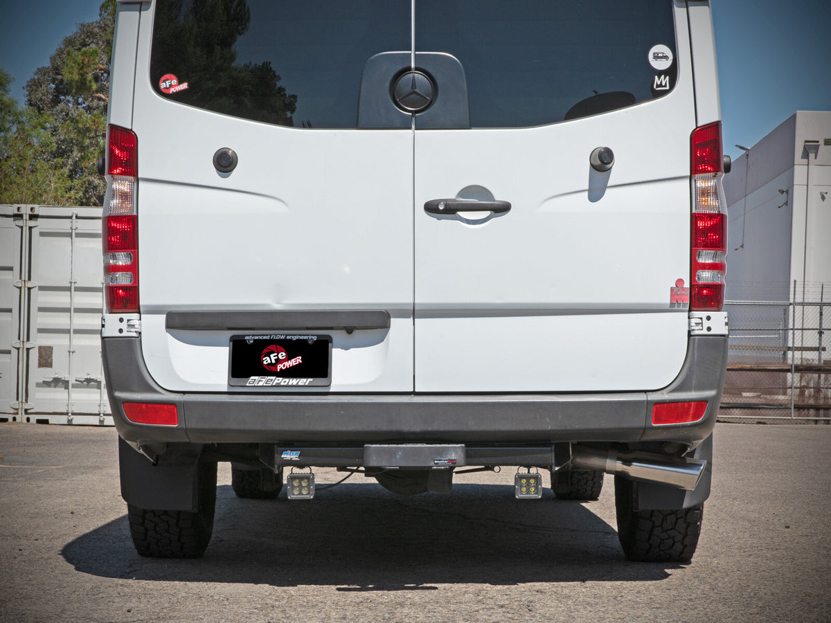 Vulcan Series 3 Inch 304 Stainless Steel Dpf-Back Exhaust System w/Polish Tip Mercedes-Benz Sprinter 2500/3500 10-26 L4/V6 td fit models with a 144 inch Wheelbase aFe Power