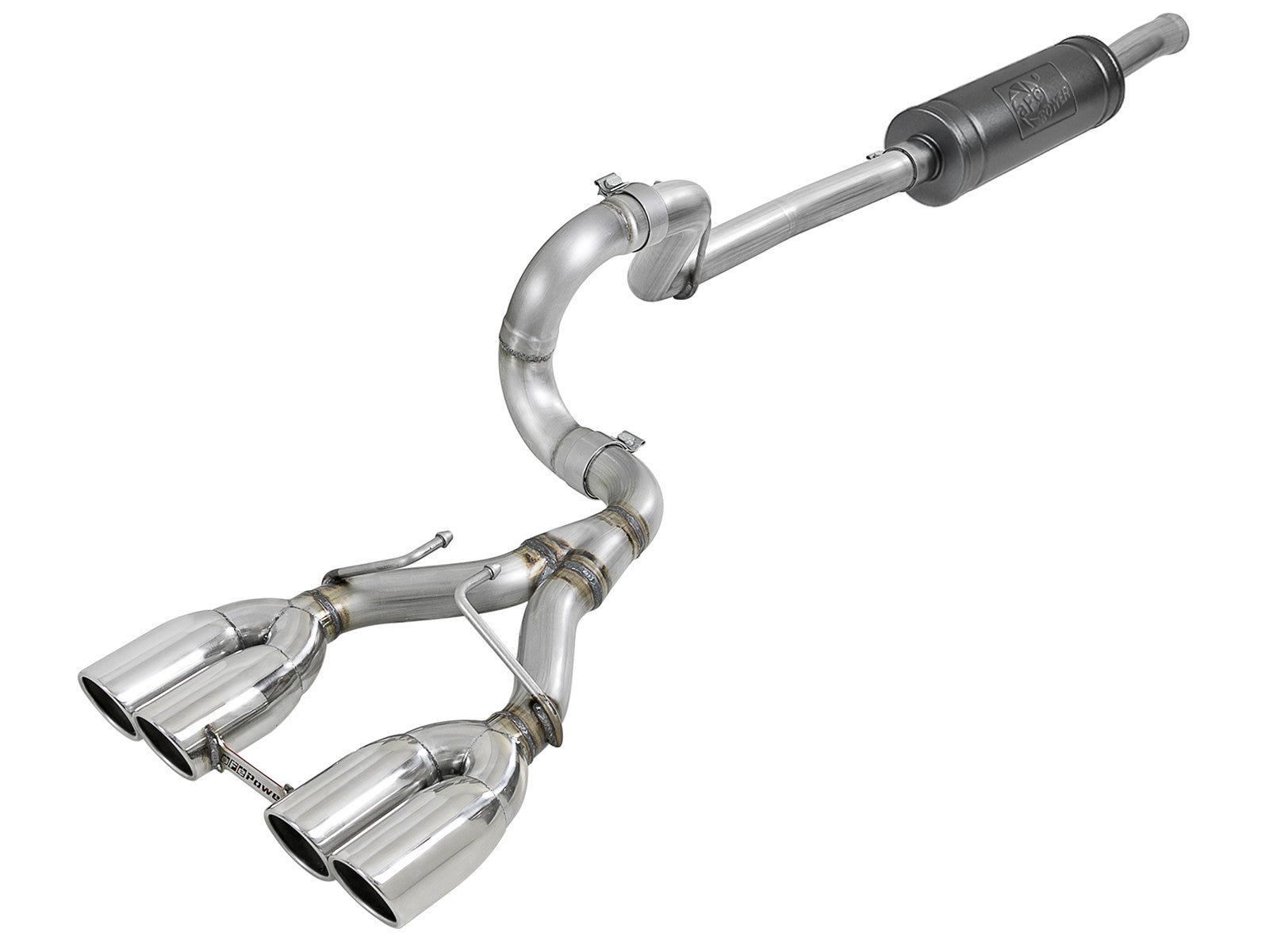 Rebel Series 2-1/2 Inch 304 Stainless Steel Cat-Back Exhaust w/ Polished Tip Jeep Wrangler (Jl) 18-26 V6-3.6L Rear center aFe Power