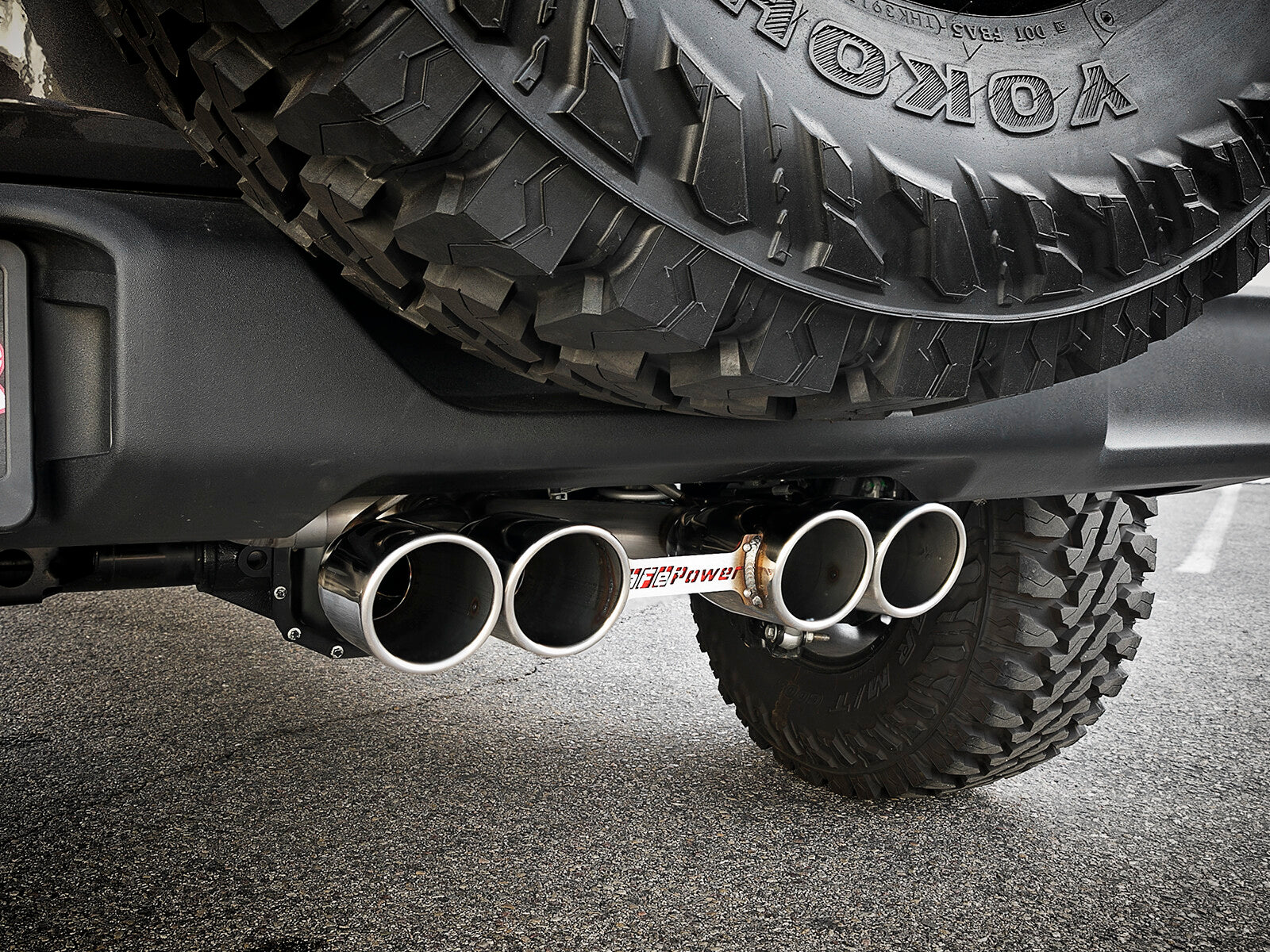 Rebel Series 2-1/2 Inch 304 Stainless Steel Cat-Back Exhaust w/ Polished Tip Jeep Wrangler (Jl) 18-26 V6-3.6L Rear center aFe Power