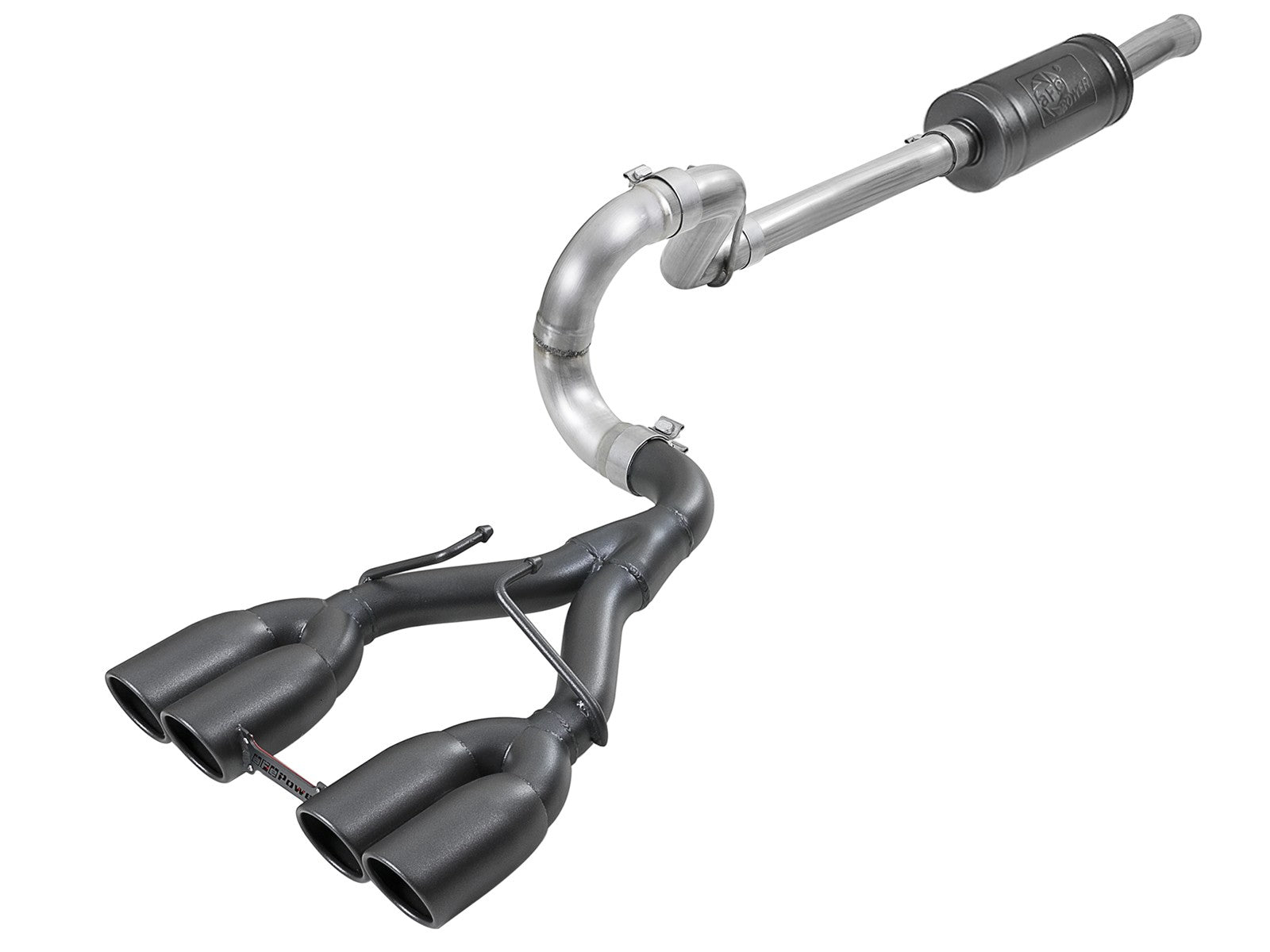 Rebel Series 2-1/2 Inch 304 Stainless Steel Cat-Back Exhaust System w/ Black Tip Jeep Wrangler (Jl) 18-26 V6-3.6L Split rear aFe Power