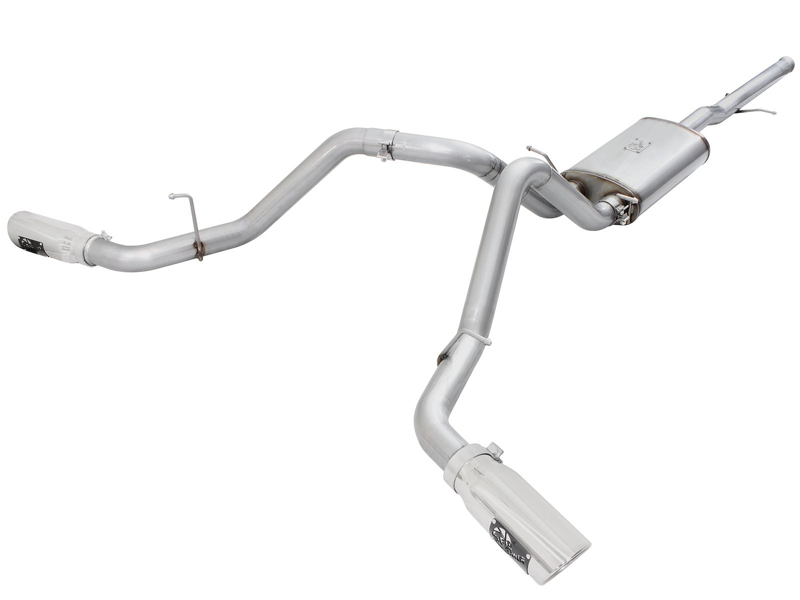 Mach Force-Xp 3 Inch 409 Stainless Steel Cat-Back Exhaust System w/Polished Tip GM Silverado/Sierra 1500 09-18 / Silverado Ld/Sierra Limited 2019 V6-4.3/V8-4.8/5.3L 17 Pounds Per Foot Torque Gain aFe Power