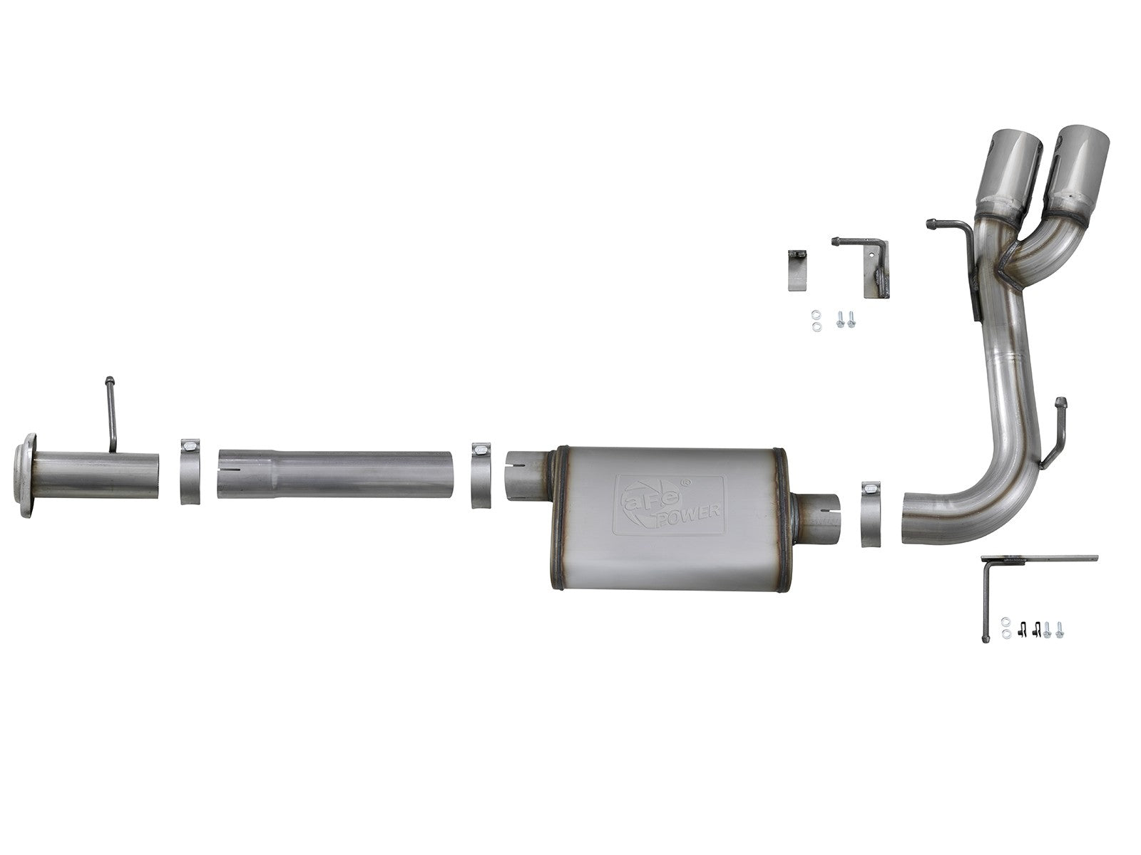 Rebel Series 3 Inch 409 Stainless Steel Cat-Back Exhaust System w/ Tip GM Colorado/Canyon 15-22 L4-2.5L/15-16 V6-3.6L aFe Power