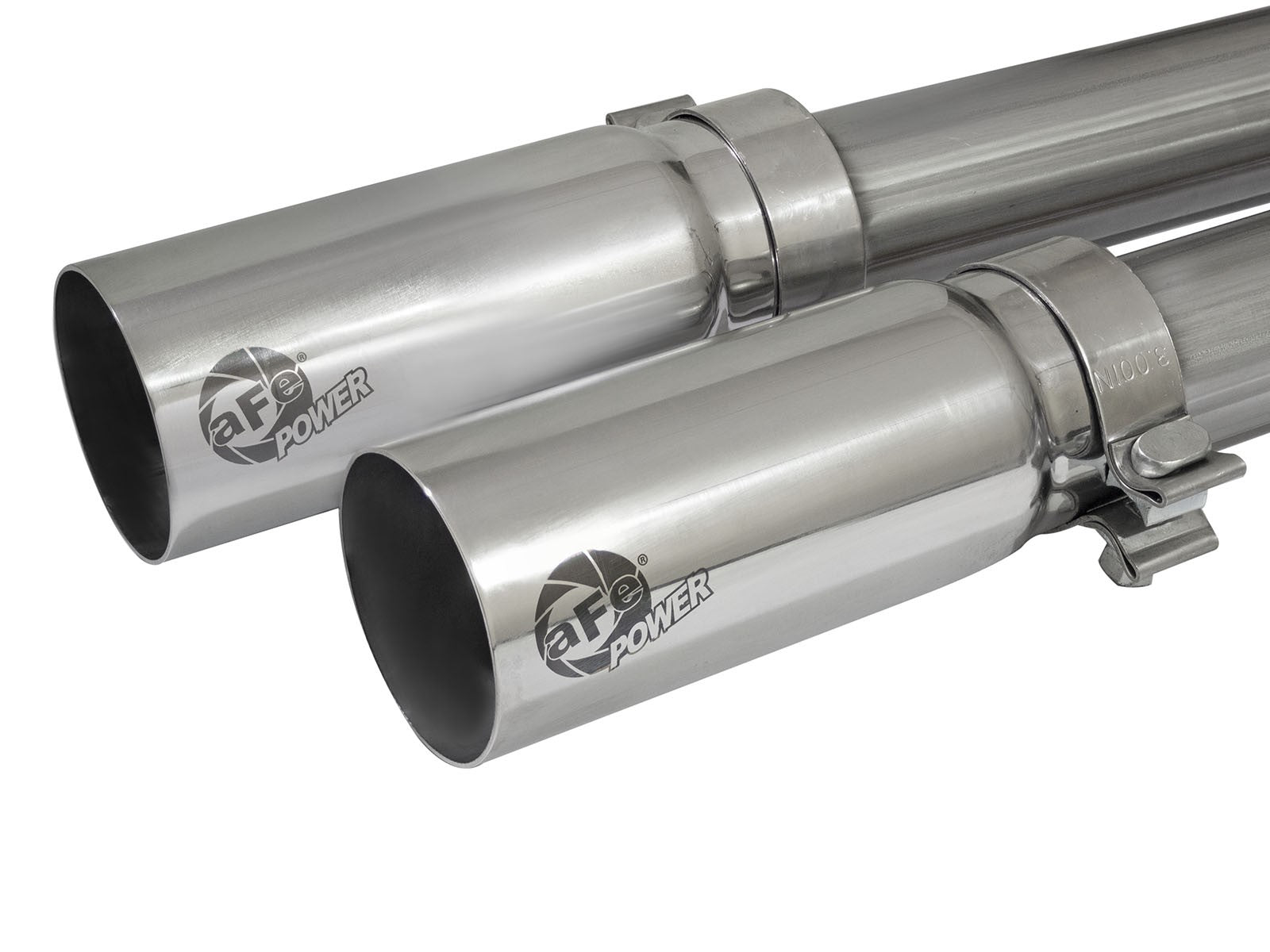 Rebel Series 3 Inch to 2-1/2 Inch 409 Stainless Steel Cat-Back Exhaust w/ Polish Tip Silverado/Sierra 1500 09-18 Crew Cab & Ext Cab V6-4.3/V8-4.8/5.3L aFe Power