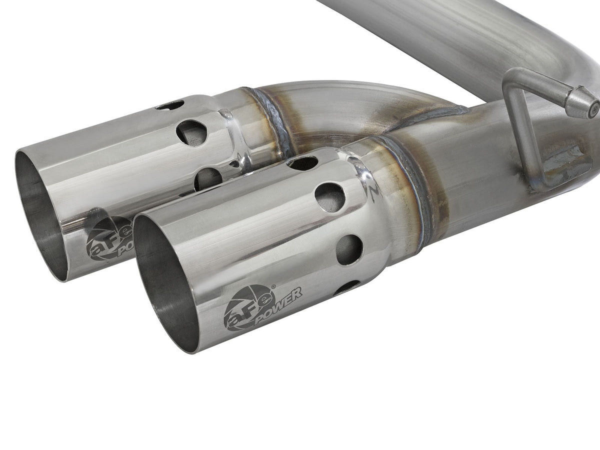 Rebel Series 3 Inch 409 Stainless Steel Dpf-Back Exhaust System w/Polished Tip GM Colorado/Canyon 16-22 L4-2.8L (td) Lwn aFe Power