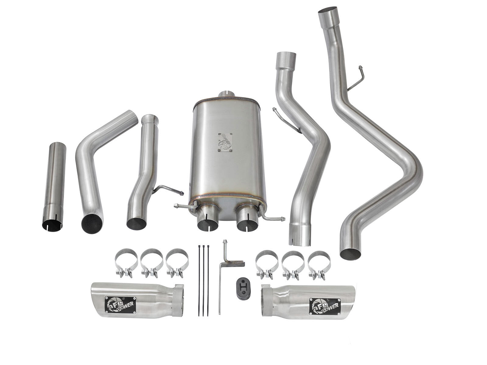 Mach Force-Xp 3 Inch 409 Stainless Steel Cat-Back Exhaust System w/ Tip GM Silverado/Sierra 1500 09-18 V6-4.3/V8-4.8/5.3L aFe Power