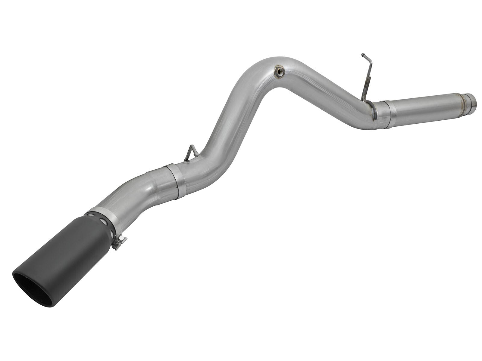 Large Bore-HD 5 Inch 409 Stainless Steel Dpf-Back Exhaust System w/ Tip GM Diesel Trucks 2016 V8-6.6L (td) Lml aFe Power