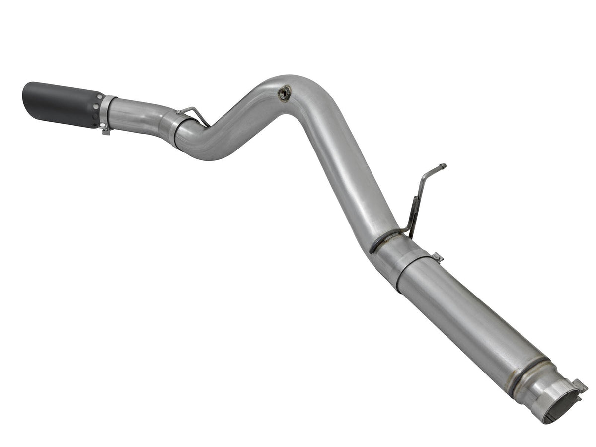 Large Bore-HD 5 Inch 409 Stainless Steel Dpf-Back Exhaust System w/Black Tip GM Diesel Trucks 2016 V8-6.6L (td) Lml aFe Power