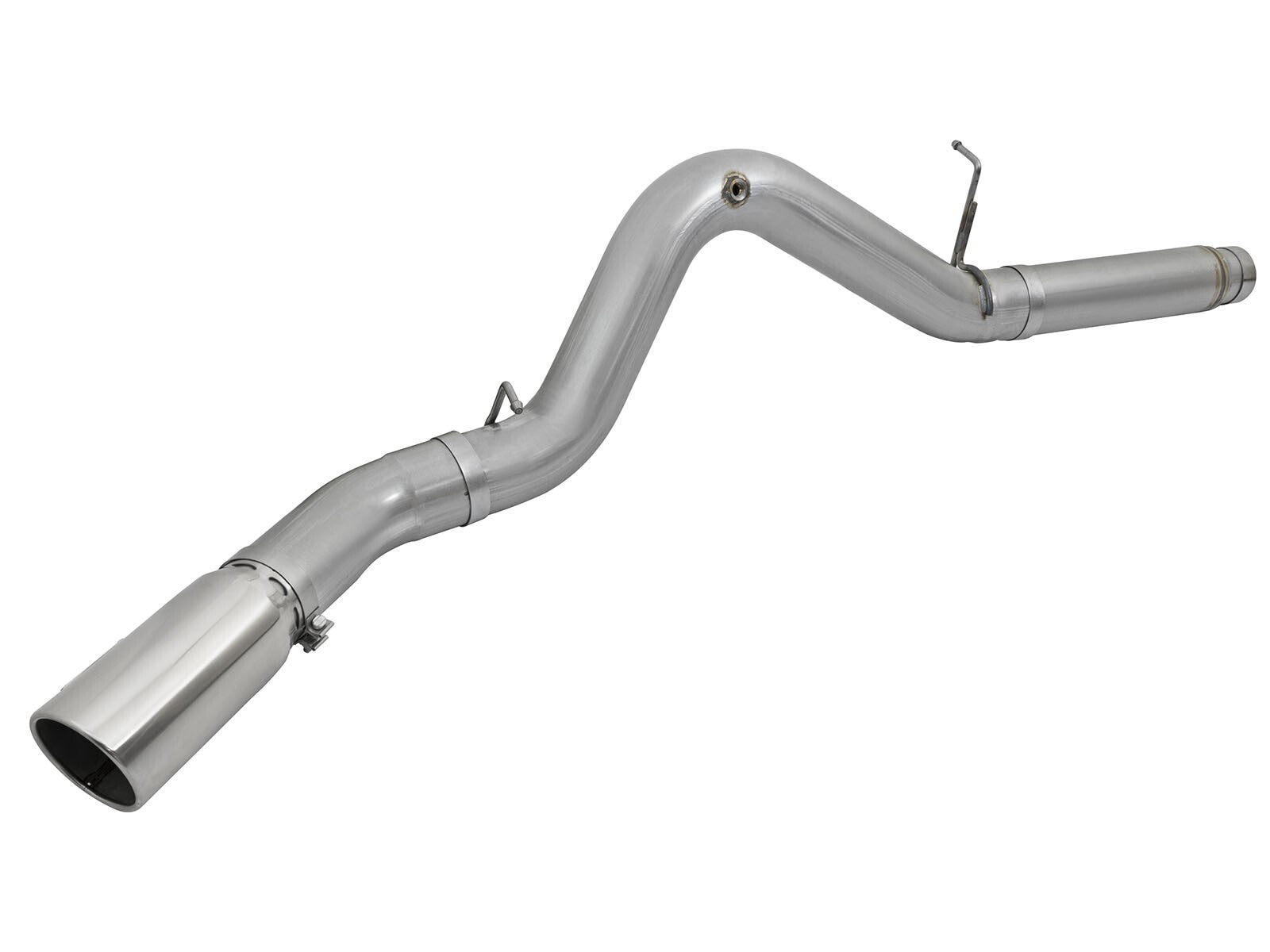 Large Bore-HD 5 Inch 409 Stainless Steel Dpf-Back Exhaust System w/ Tip GM Diesel Trucks 2016 V8-6.6L (td) Lml aFe Power