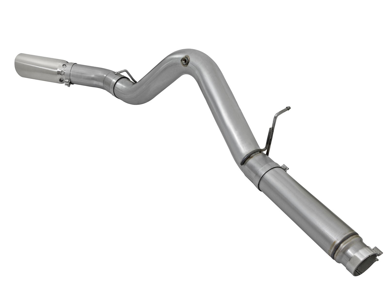 Large Bore-HD 5 Inch 409 Stainless Steel Dpf-Back Exhaust System w/ Tip GM Diesel Trucks 2016 V8-6.6L (td) Lml aFe Power