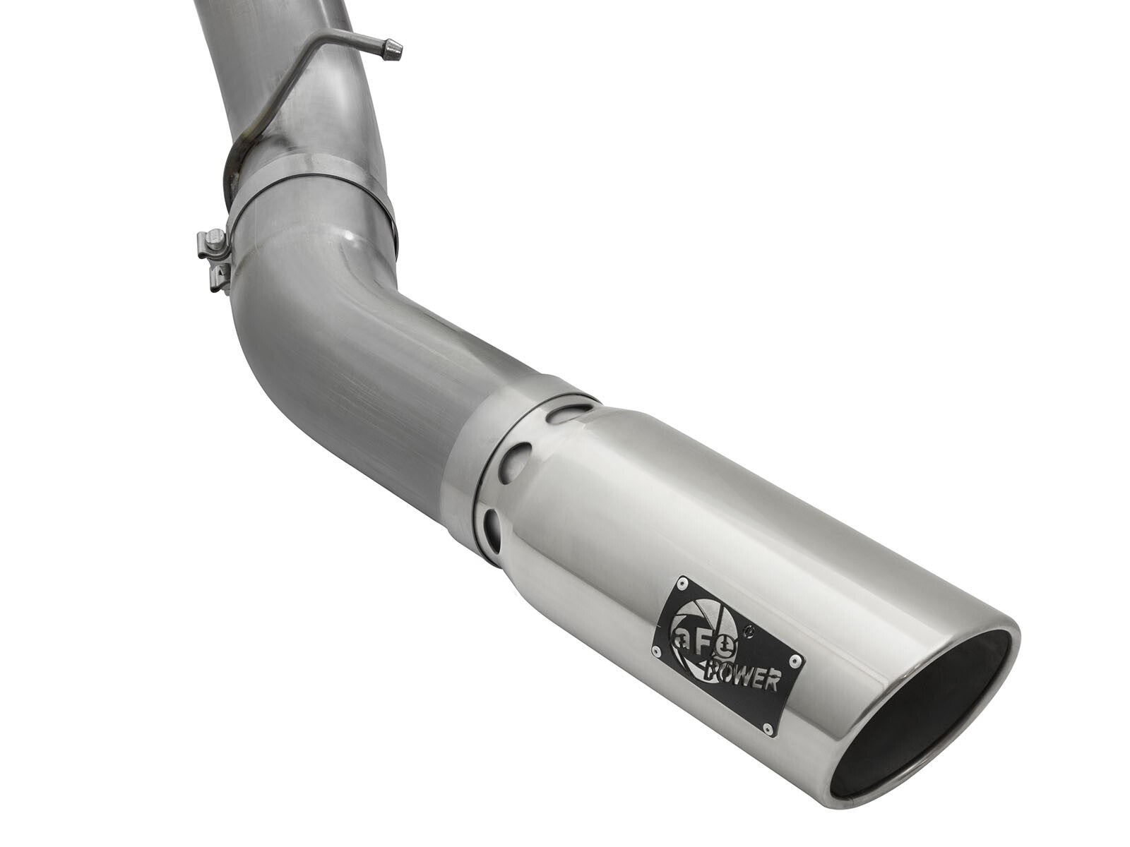 Large Bore-HD 5 Inch 409 Stainless Steel Dpf-Back Exhaust System w/ Tip GM Diesel Trucks 2016 V8-6.6L (td) Lml aFe Power