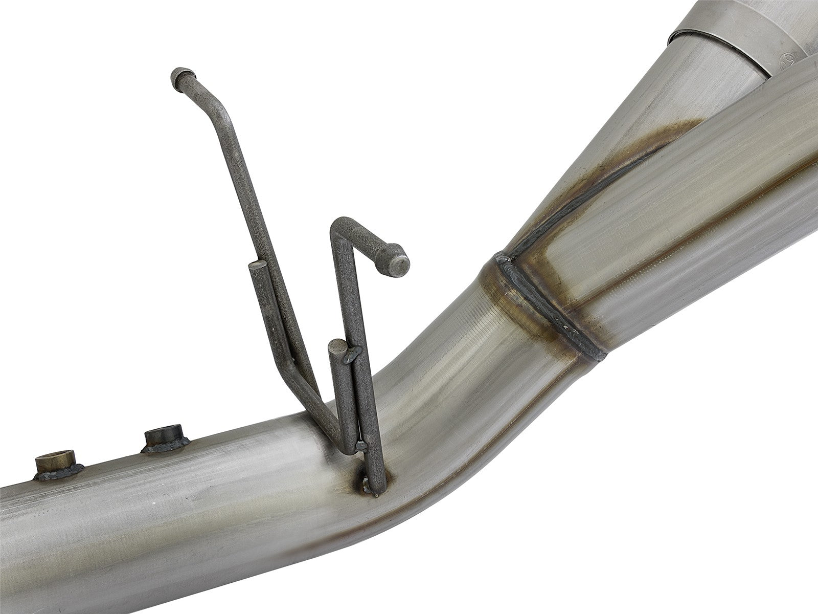 Large Bore-HD 4 Inch 409 Stainless Steel Dpf-Back Exhaust w/Dual Polished Tips GM Diesel Trucks 17-19 V8-6.6L (td) L5P aFe Power