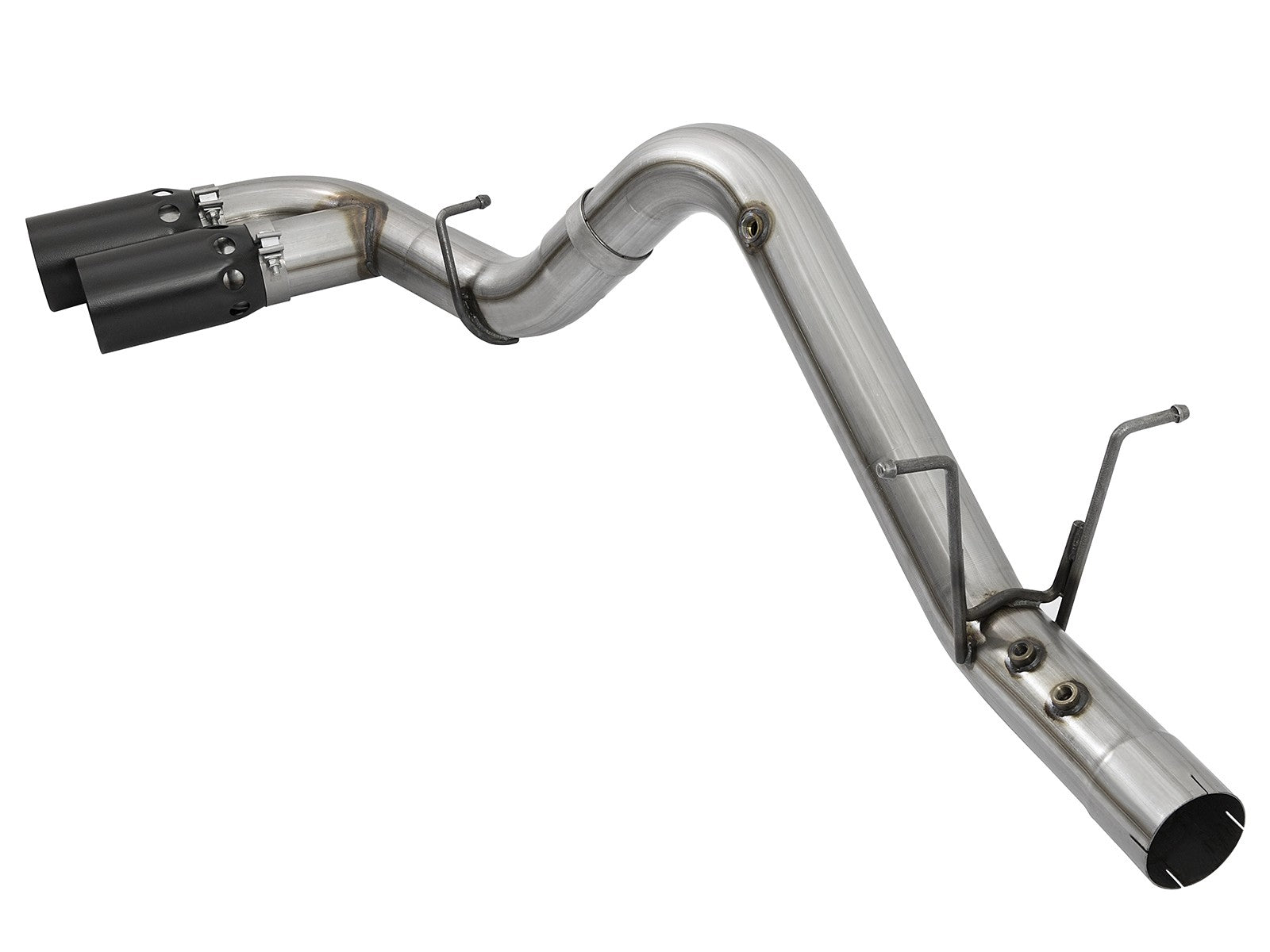 Rebel Xd Series 4 Inch 409 Stainless Steel Dpf-Back Exhaust w/Dual Tips GM Diesel Trucks 17-19 V8-6.6L (td) L5P aFe Power