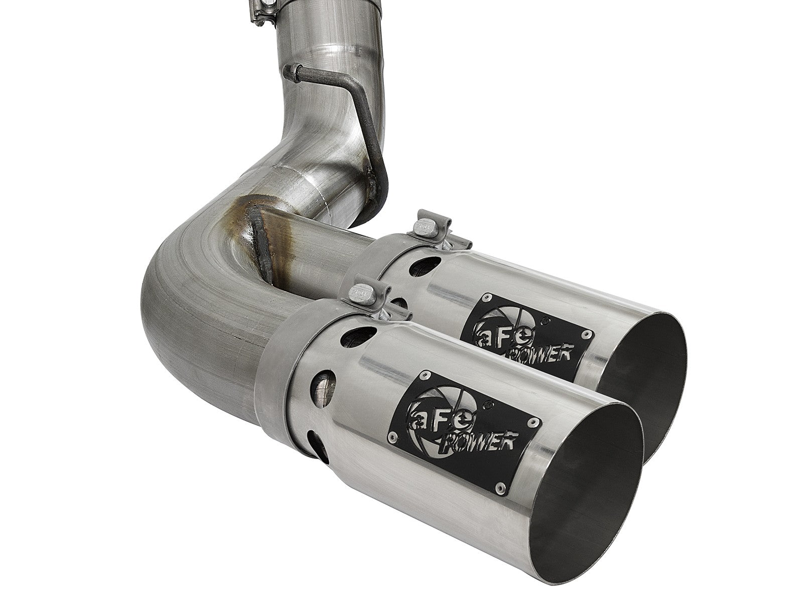 Rebel Xd Series 4 Inch 409 Stainless Steel Dpf-Back Exhaust w/Dual Tips GM Diesel Trucks 17-19 V8-6.6L (td) L5P aFe Power