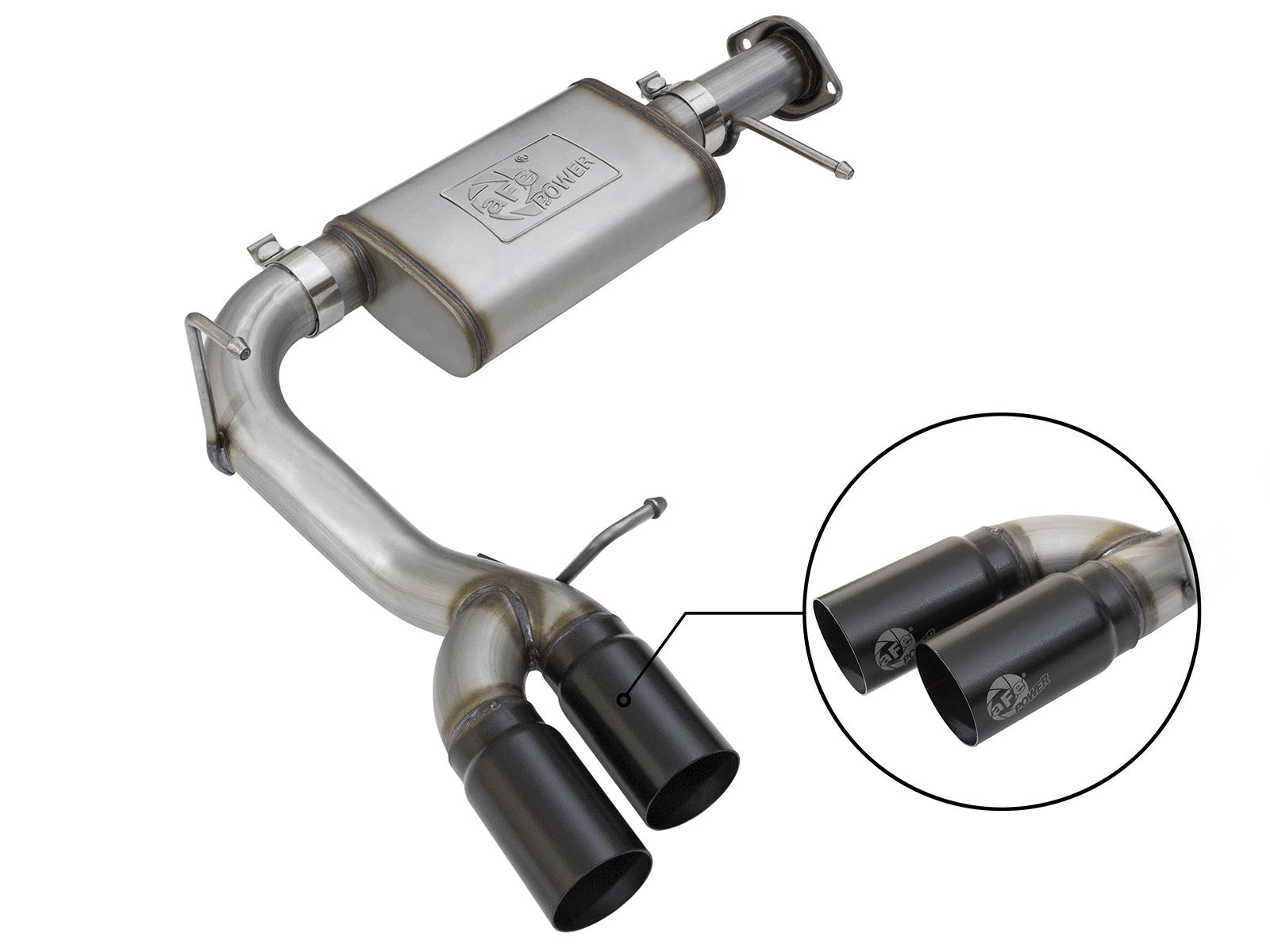 Mach Force-Xp 3 Inch 409 Stainless Steel Cat-Back Exhaust System w/ Tip GM Colorado/Canyon 17-22 V6-3.6L Straight Cut aFe Power