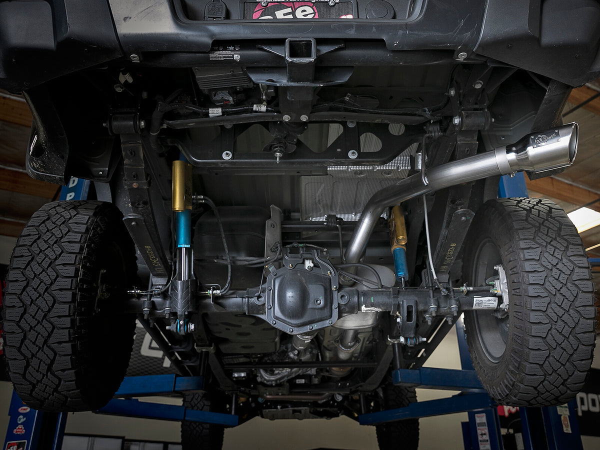 Mach Force-Xp 3 Inch 409 Stainless Steel Cat-Back Exhaust System w/ Polished Tip GM Colorado/Canyon 17-22 V6-3.6L Slant Cut aFe Power