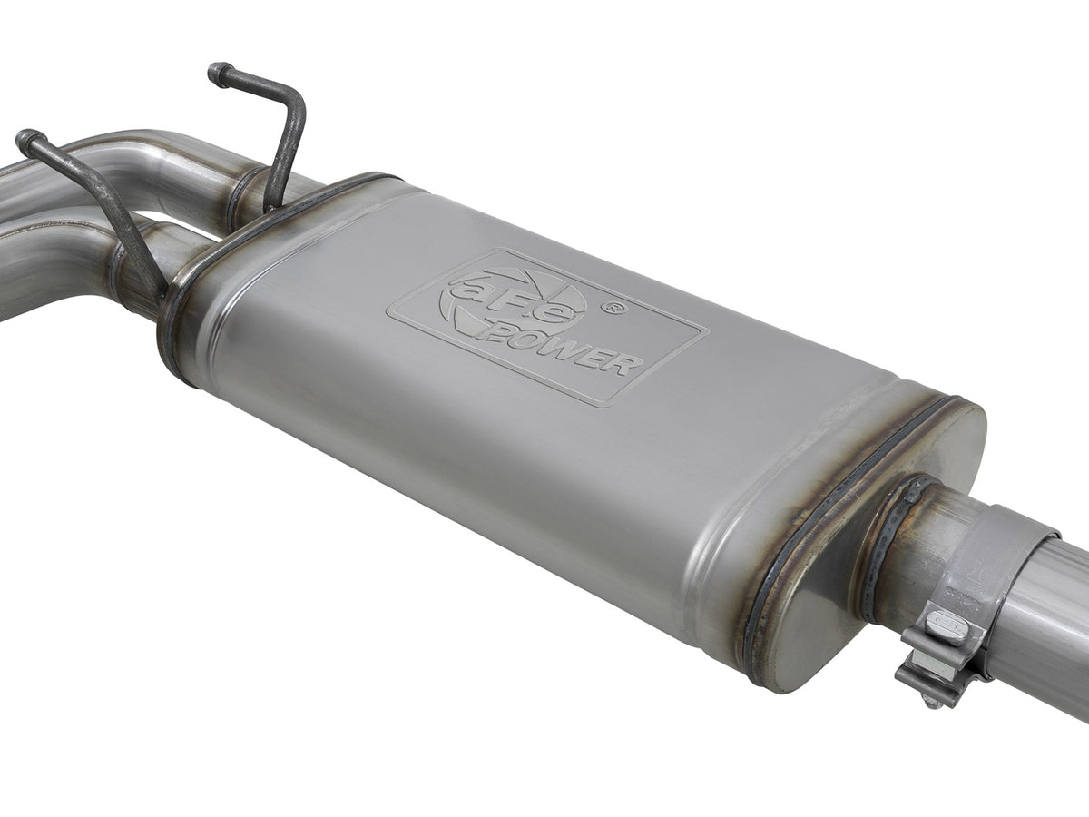 Rebel Series 3 Inch to 2-1/2 Inch 409 Stainless Steel Cat-Back Exhaust w/ Black Tip GM Silverado/Sierra 1500 09-18 / Silverado Ld/Sierra Limited 2019 V6-4.3/V8-4.8/5.3L aFe Power