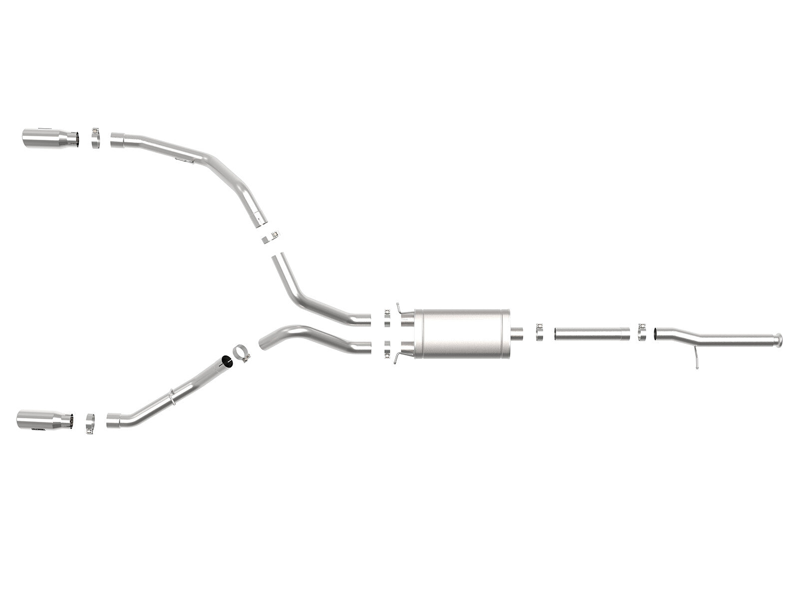 Apollo GT Series 3 Inch 409 Stainless Steel Cat-Back Exhaust System w/ Polish Tip GM Silverado/Sierra 1500 09-18 V6-4.3/V8-4.8/5.3L aFe Power