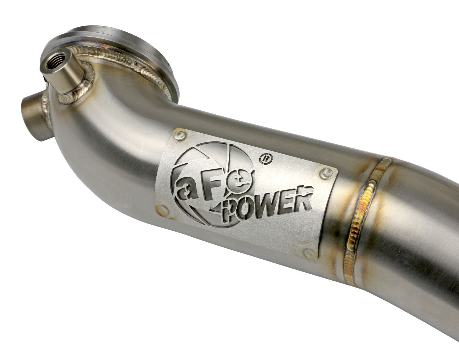 Mach Force-Xp 3 Inch 409 Stainless Steel Downpipe GM Diesel Trucks 15-16 V8-6.6L (td) Lml aFe Power