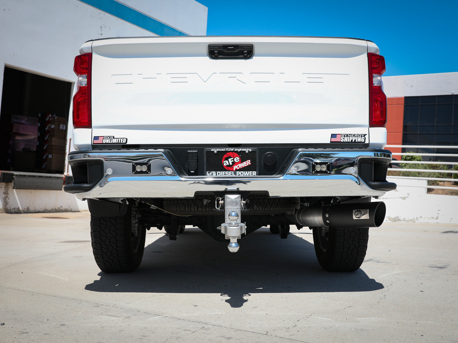 Large Bore-HD 5 Inch 409 Stainless Steel Dpf-Back Exhaust System w/ Tip GM Diesel Trucks 20-23 V8-6.6L (td) L5P aFe Power