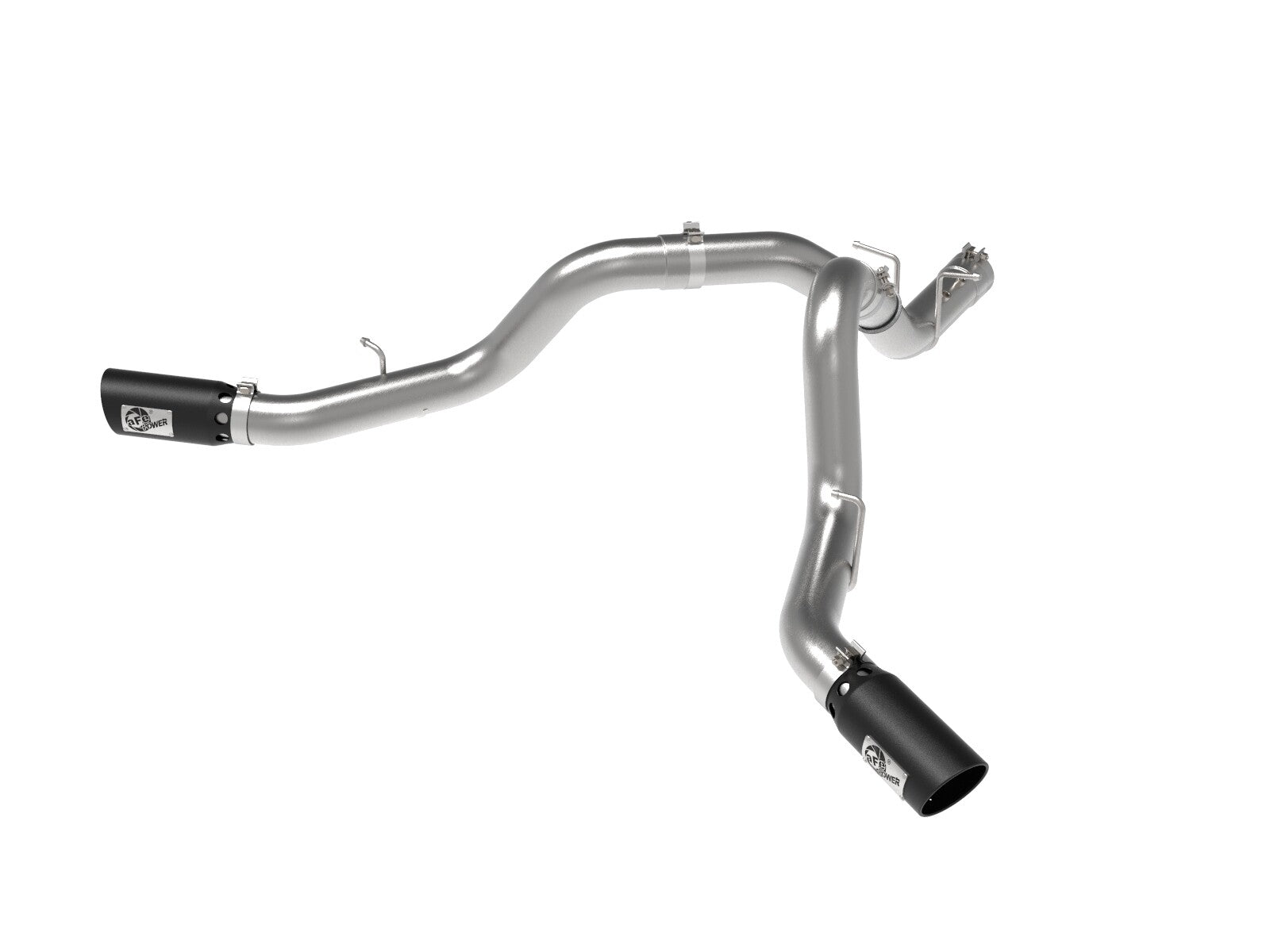 Large Bore-HD 4 Inch 409 Stainless Steel Dpf-Back Exhaust System w/ Tip GM Diesel Trucks 20-26 V8-6.6L (td) L5P aFe Power