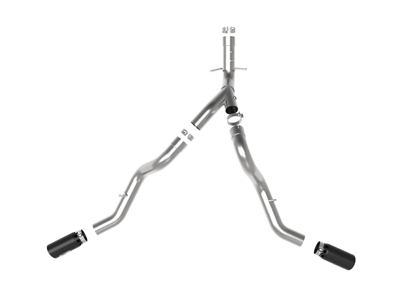 Large Bore-HD 4 Inch 409 Stainless Steel Dpf-Back Exhaust System w/ Tip GM Diesel Trucks 20-26 V8-6.6L (td) L5P aFe Power