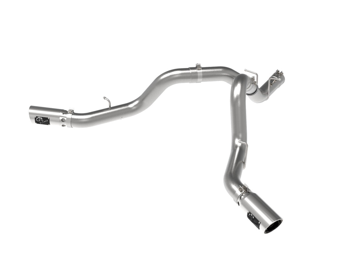 Large Bore-HD 4 Inch 409 Stainless Steel Dpf-Back Exhaust System w/Polished Tip GM Diesel Trucks 20-26 V8-6.6L (td) L5P aFe Power