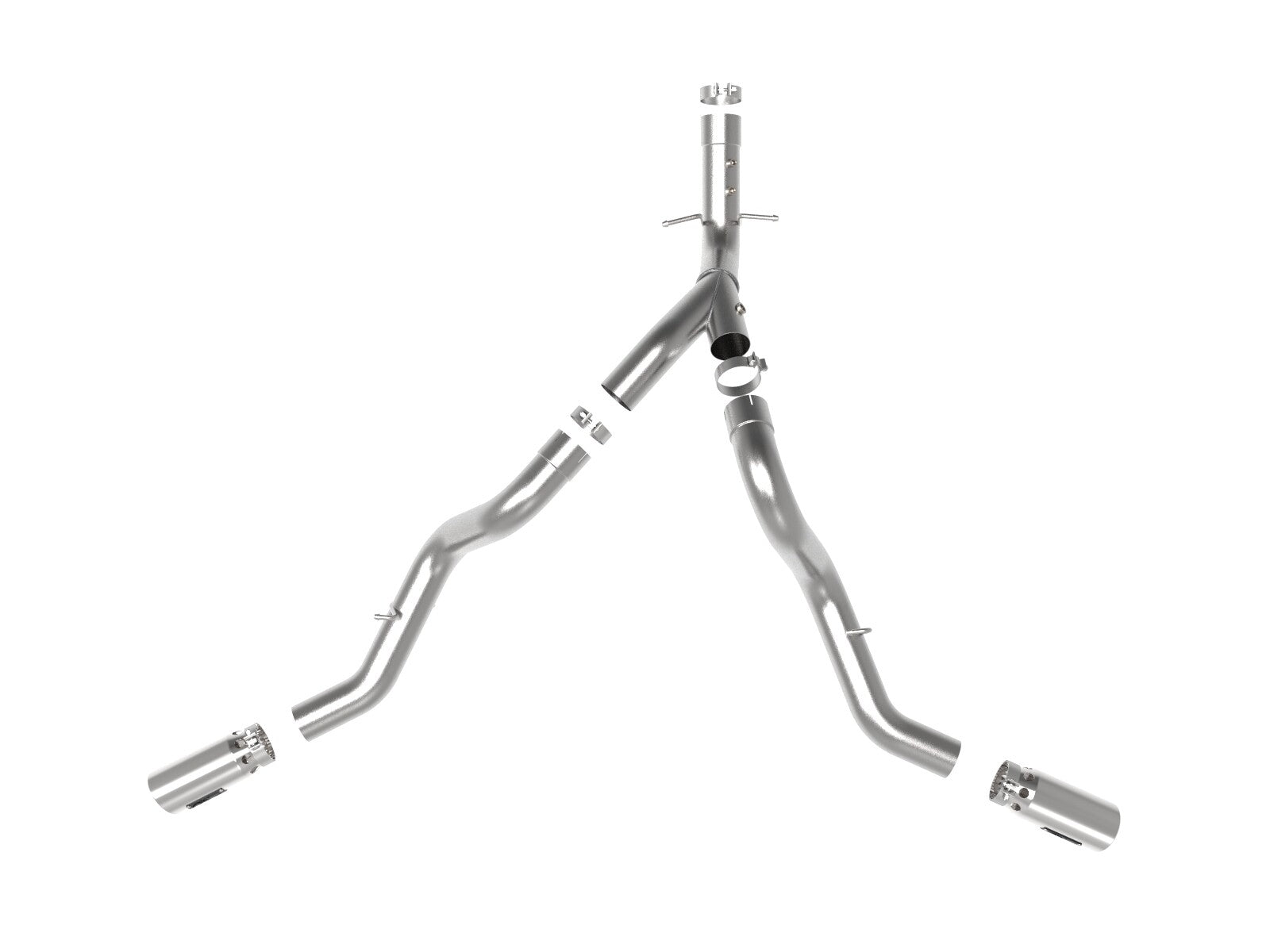 Large Bore-HD 4 Inch 409 Stainless Steel Dpf-Back Exhaust System w/ Tip GM Diesel Trucks 20-26 V8-6.6L (td) L5P aFe Power