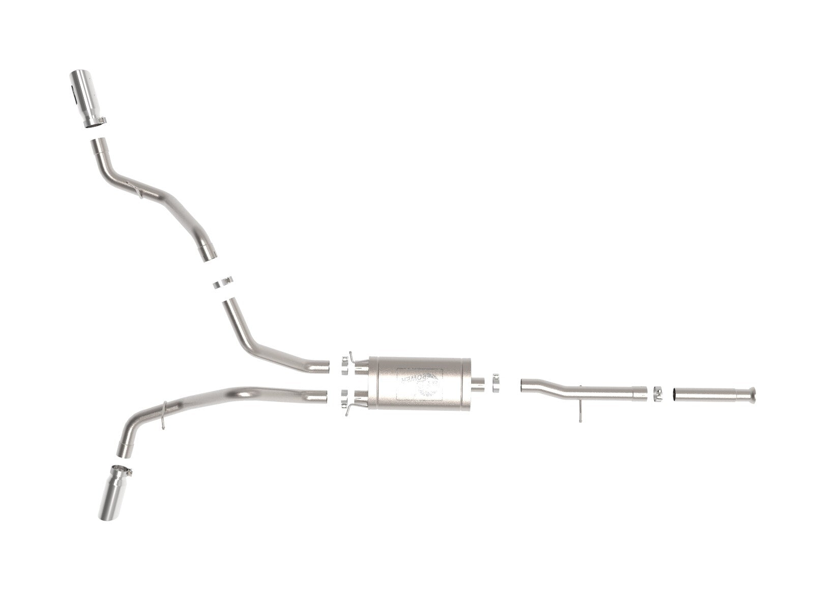 Apollo GT Series 3 Inch Cat-Back Exhaust System w/ Dual Rear-Side Exit Tips GM Trucks 09-18 V6-4.3L/V8-4.8/5.3L aFe Power
