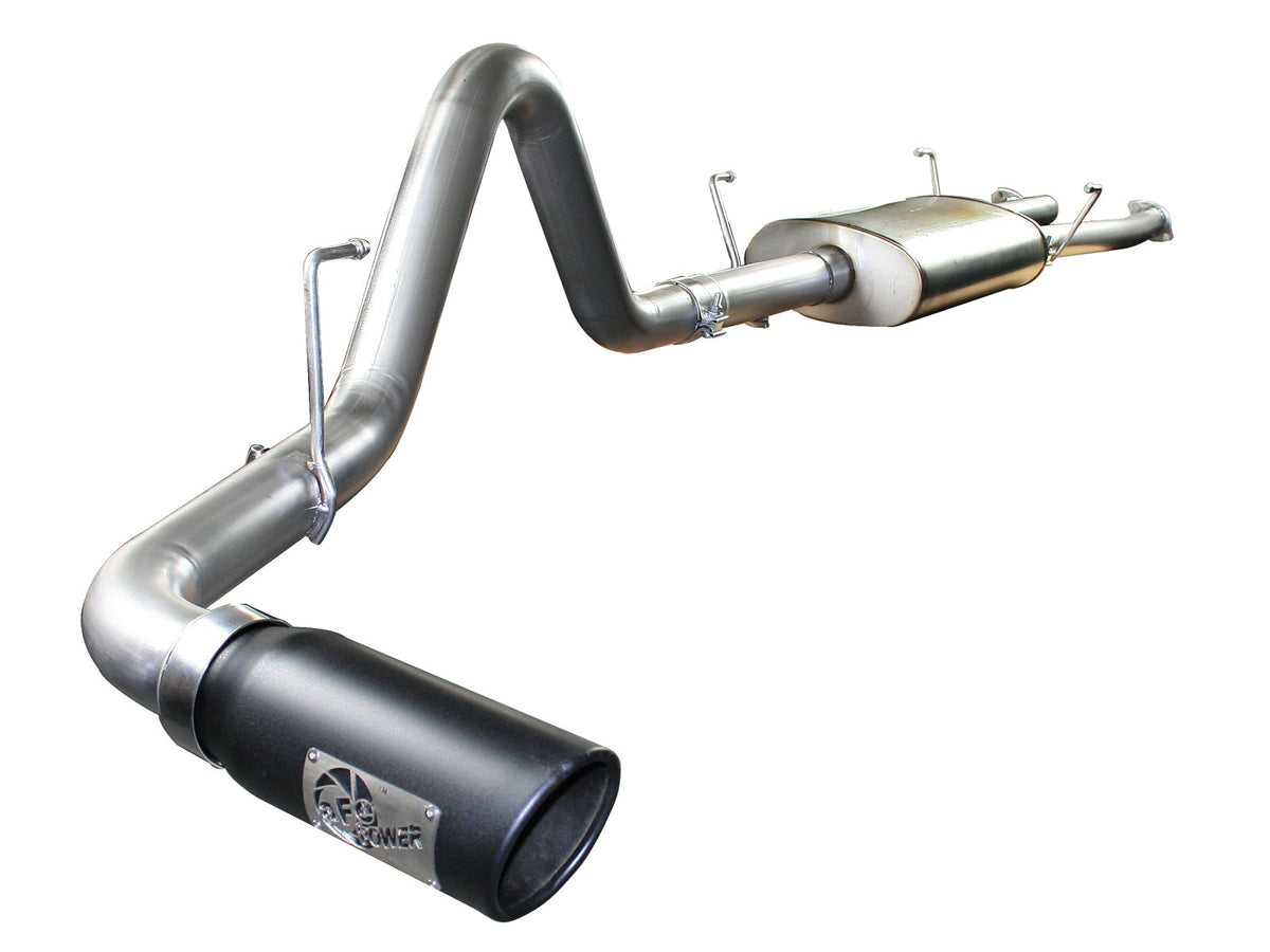 Mach Force-Xp 2-1/2 Inch to 3 Inch 409 Stainless Steel Cat-Back Exhaust w/ Black Tip Toyota Tundra 07-09 V8-4.7L aFe Power