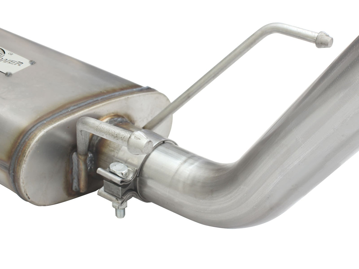 Mach Force-Xp 2-1/2 Inch 409 Stainless Steel Cat-Back Exhaust System w/Black Tip Toyota Tacoma 13-15 L4-2.7L aFe Power