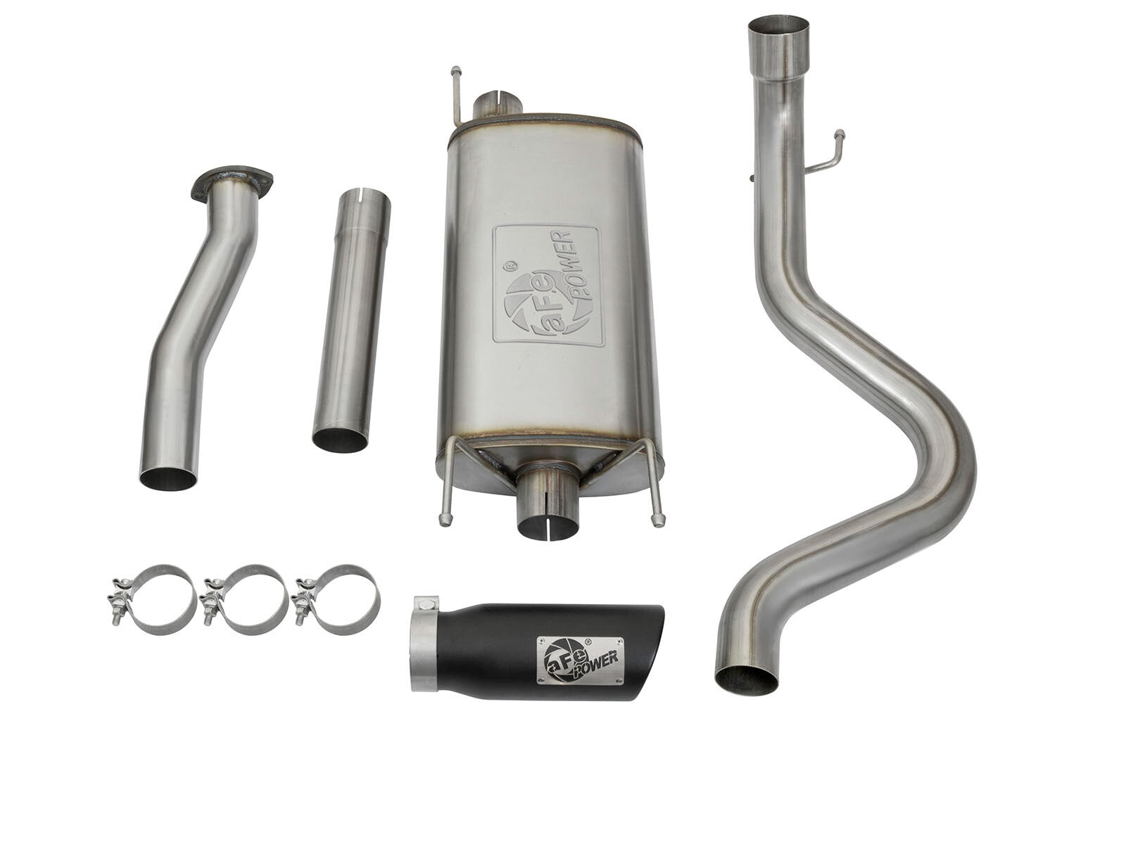 Mach Force-Xp 3 Inch 409 Stainless Steel Cat-Back Exhaust System w/ Tip Toyota Tacoma 16-23 V6-3.5L aFe Power