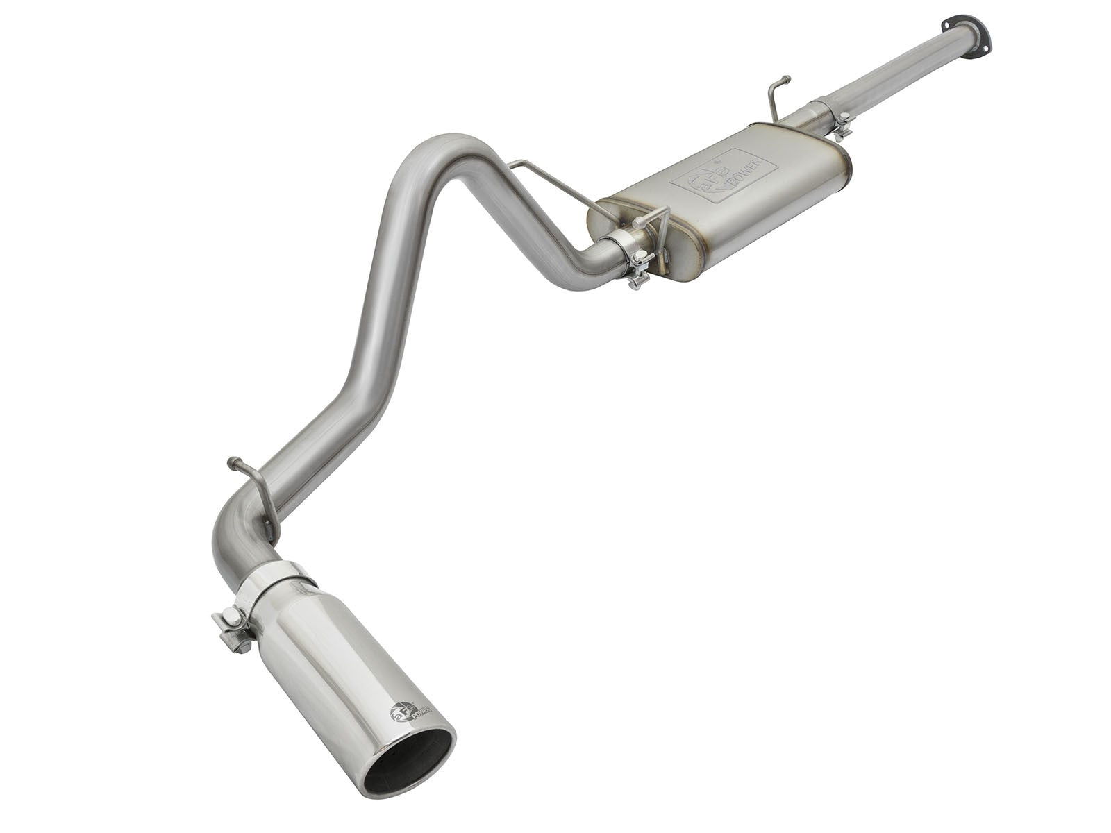 Mach Force-Xp 2-1/2 Inch 409 Stainless Steel Cat-Back Exhaust System w/ Tip Toyota Tacoma 05-12 L4-2.7L aFe Power