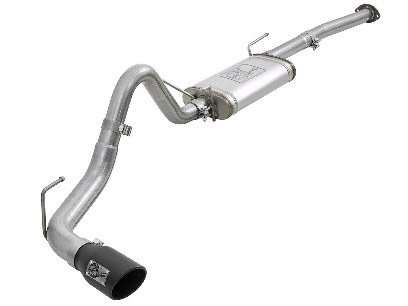 Mach Force-Xp 2-1/2 Inch 304 Stainless Steel Cat-Back Exhaust w/Black Tips Toyota Tacoma 16-23 L4-2.7L/V6-3.5L aFe Power