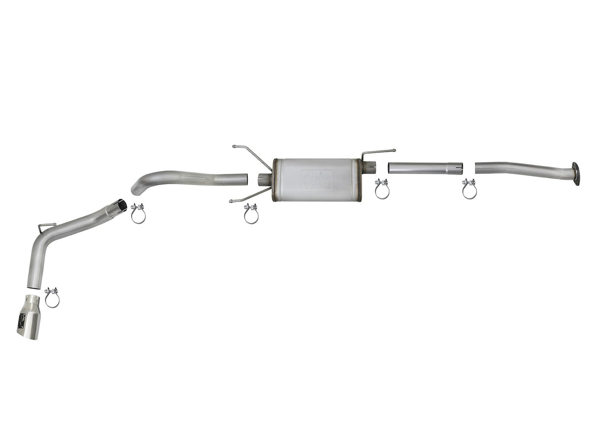 Mach Force-Xp 2-1/2 Inch 304 Stainless Steel Cat-Back Exhaust w/Polished Tips Toyota Tacoma 16-23 L4-2.7L/V6-3.5L aFe Power